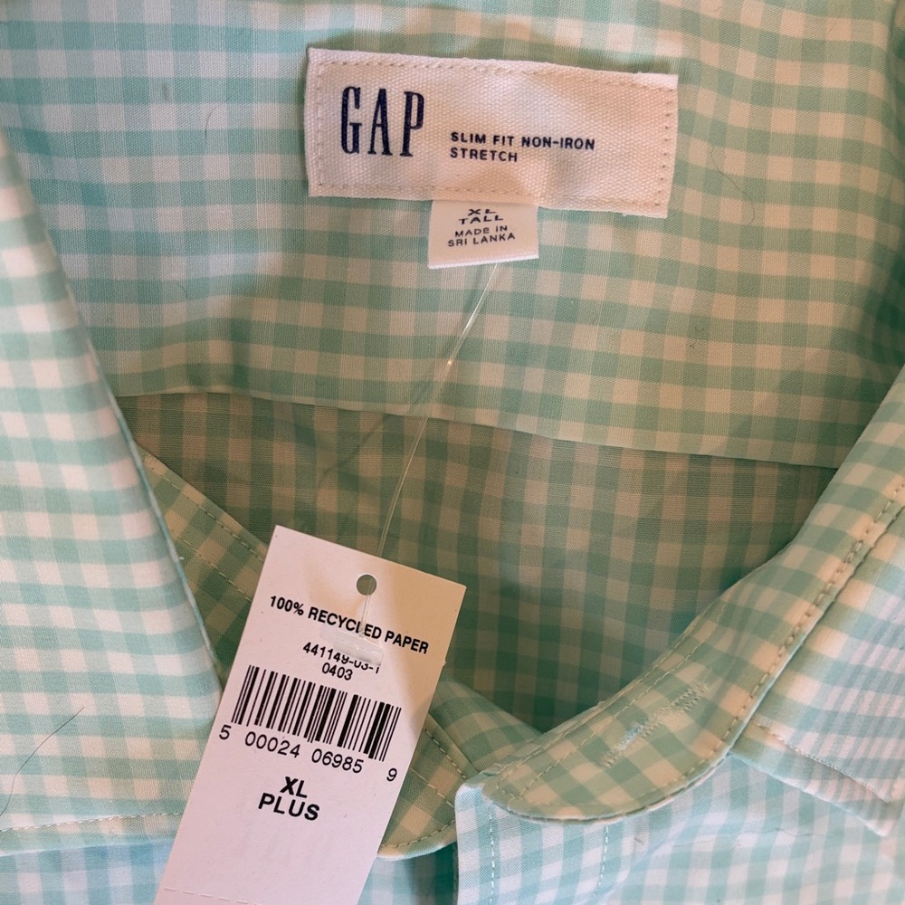 Six Gap Men's Patterned Button-Down Shirts Xl Tal… - image 2